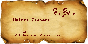 Heintz Zsanett névjegykártya